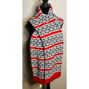 Aeropostale Heavy Lined Fall/Winter Scarf 70" Re/White/Blue